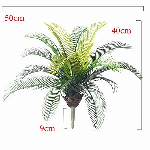 Planta Artificial Palmeira Cycas para o Jardim, Casa, 40cm